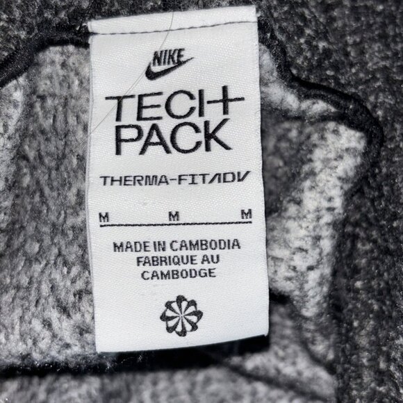 Nike Tech Pack Thermal Fit Women's M Gray Pullover Forward Hoodie Sporty Casual - Picture 10 of 11